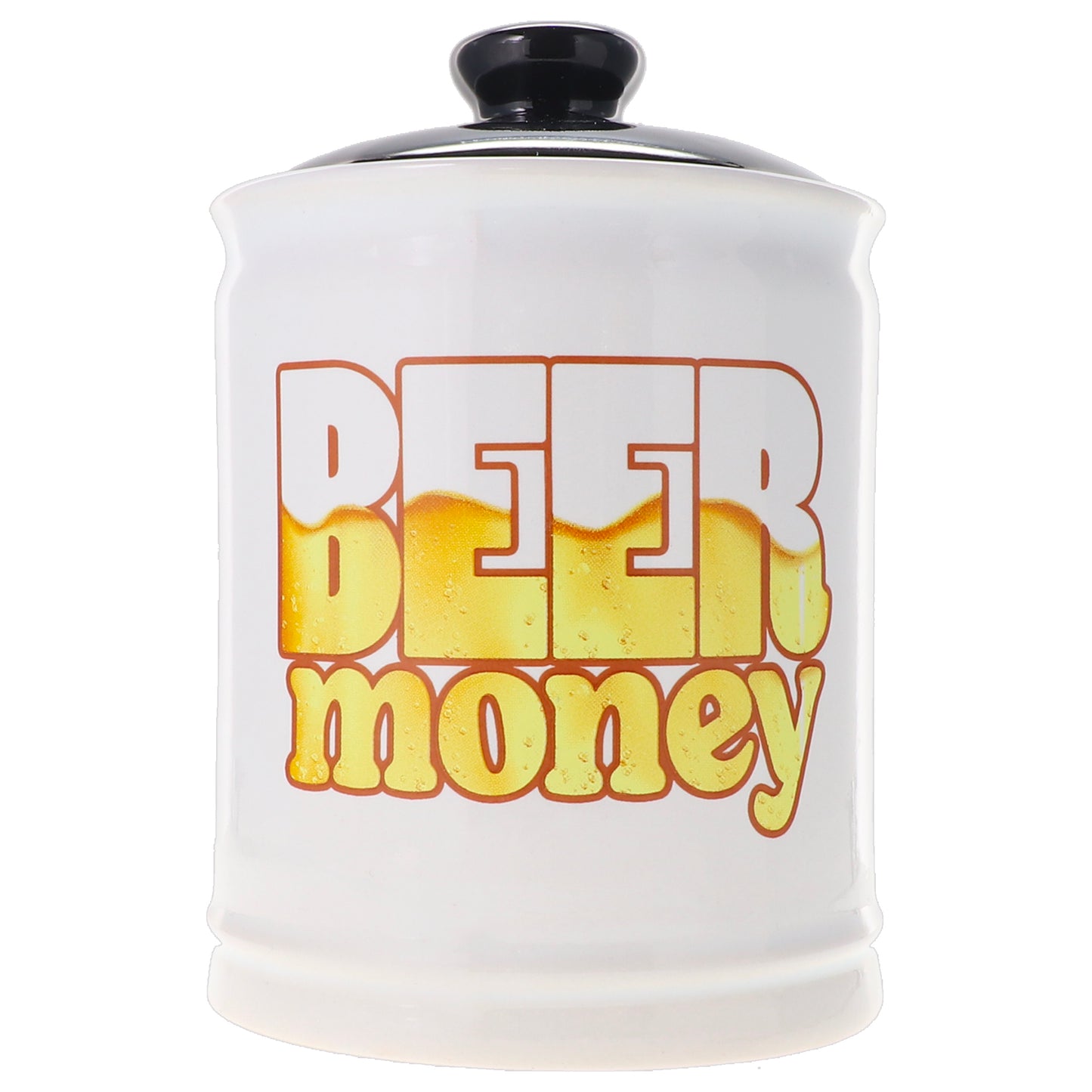 Cottage Creek Beer Money Piggy Bank, Ceramic, 6", Multicolored Beer Fund Candy Jar