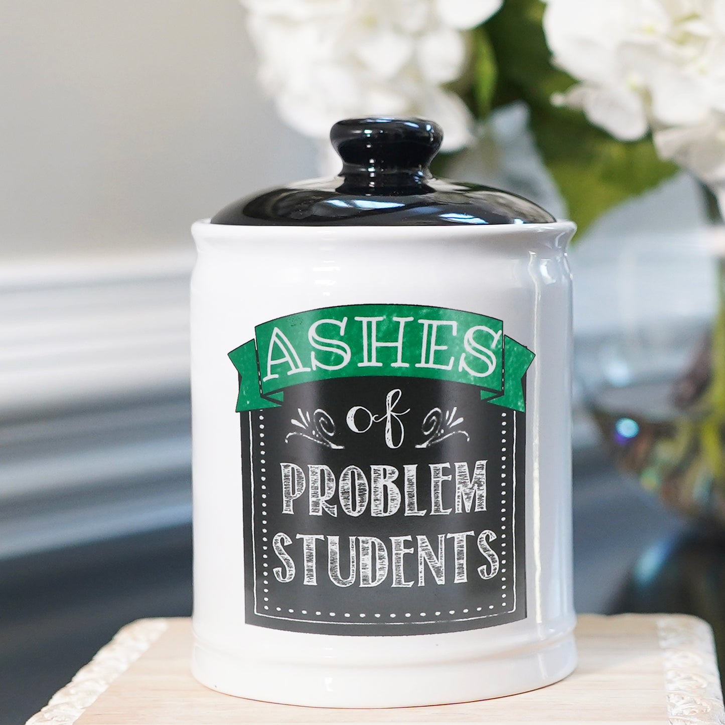 Cottage Creek Ashes of Problem Students Piggy Bank, Teacher Candy Jar, Ceramic, 6", Multicolored